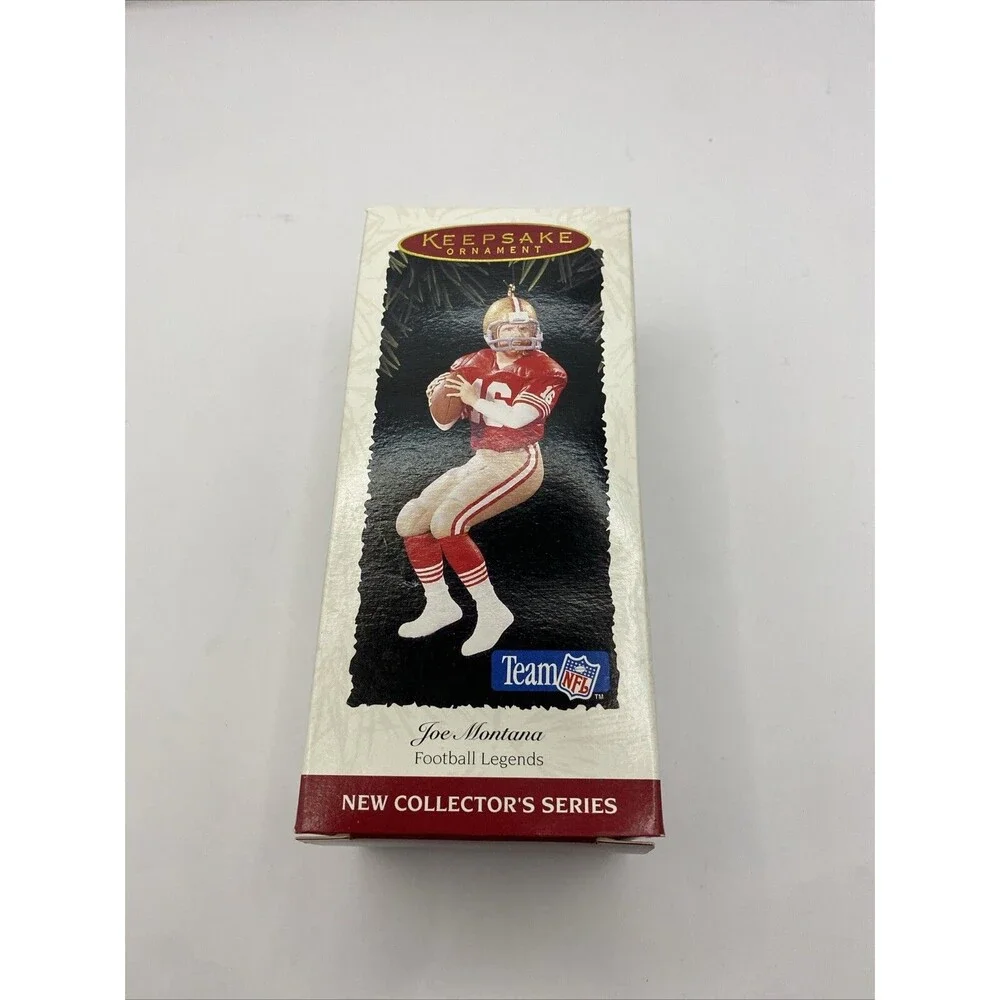 NFL Football Legend Joe Montana 49ers Fans Keepsake Hallmark #1 Series Ornament